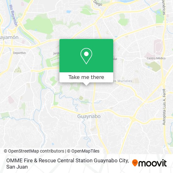 OMME Fire & Rescue Central Station Guaynabo City map