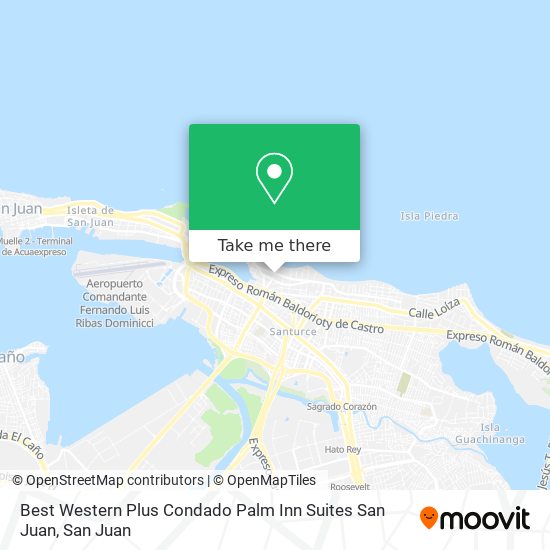 Best Western Plus Condado Palm Inn Suites San Juan map
