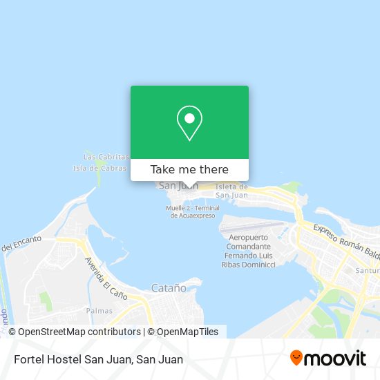 Fortel Hostel San Juan map