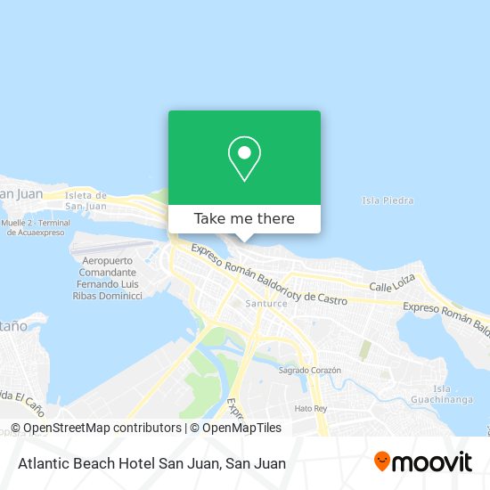 Atlantic Beach Hotel San Juan map