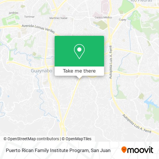 Puerto Rican Family Institute Program map