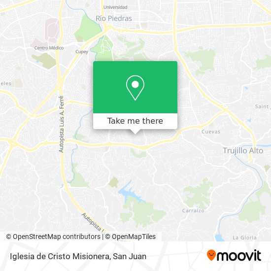 Iglesia de Cristo Misionera map