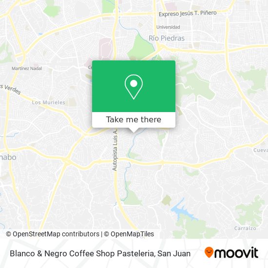 Mapa de Blanco & Negro Coffee Shop Pasteleria