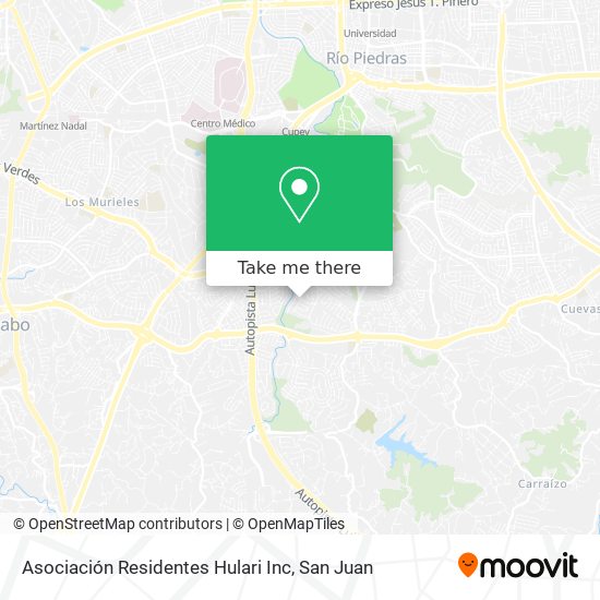 Asociación Residentes Hulari Inc map