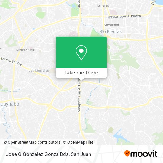 Jose G Gonzalez Gonza Dds map