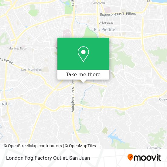 London Fog Factory Outlet map