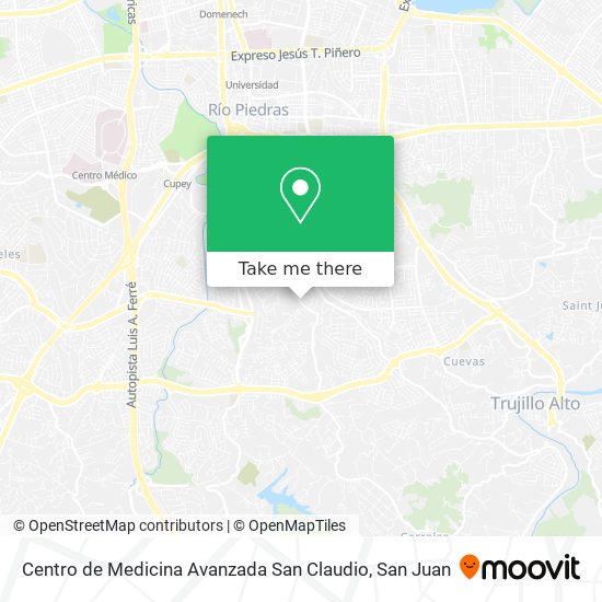 Centro de Medicina Avanzada San Claudio map