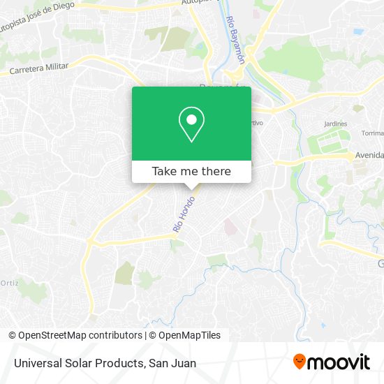 Universal Solar Products map