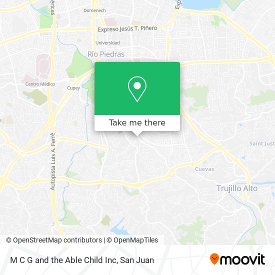 M C G and the Able Child Inc map