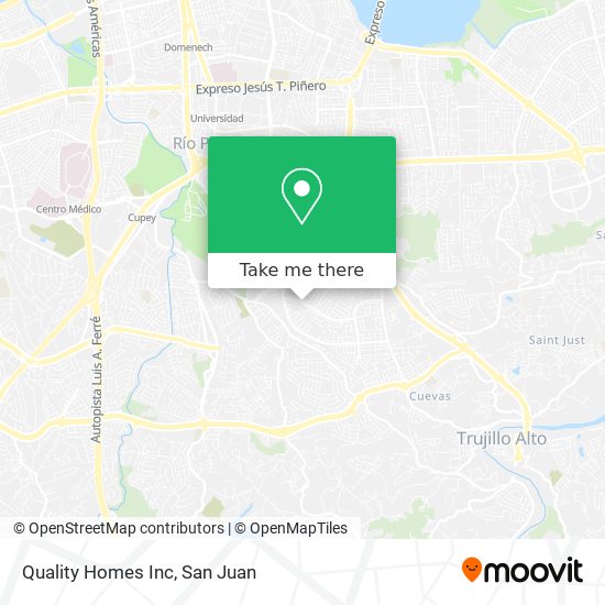 Quality Homes Inc map