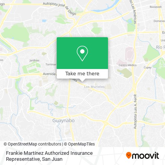 Frankie Martínez Authorized Insurance Representative map