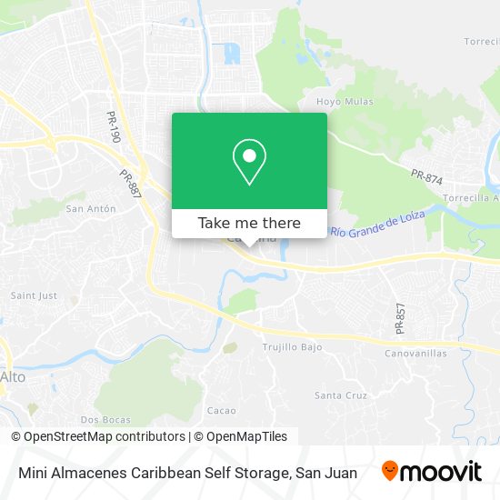 Mini Almacenes Caribbean Self Storage map