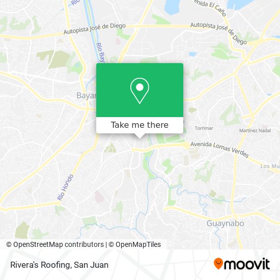Rivera's Roofing map