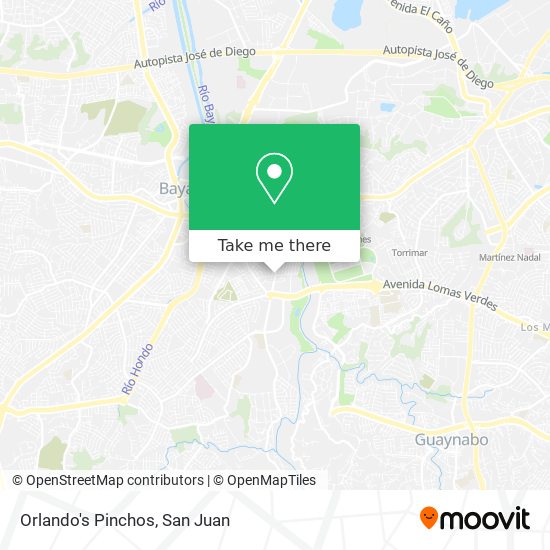 Orlando's Pinchos map