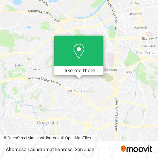 Altamesa Laundromat Express map
