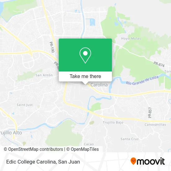 Mapa de Edic College Carolina