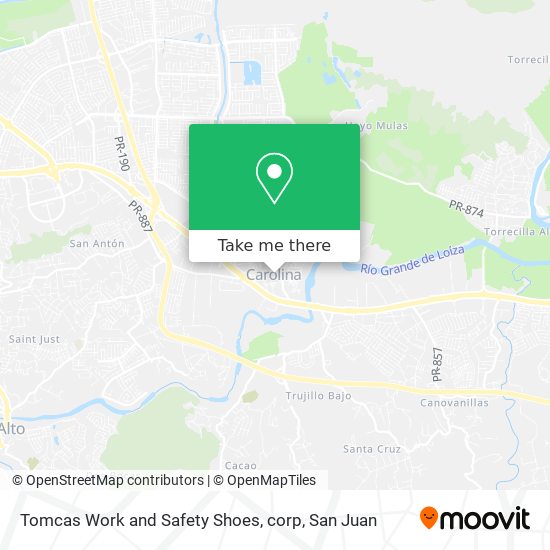 Tomcas Work and Safety Shoes, corp map