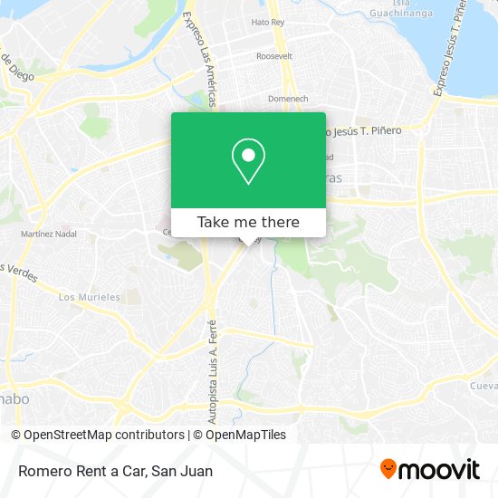 Romero Rent a Car map