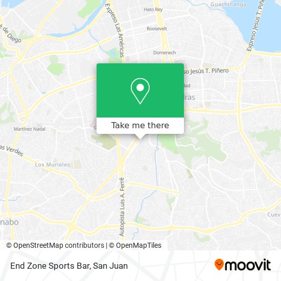 End Zone Sports Bar map