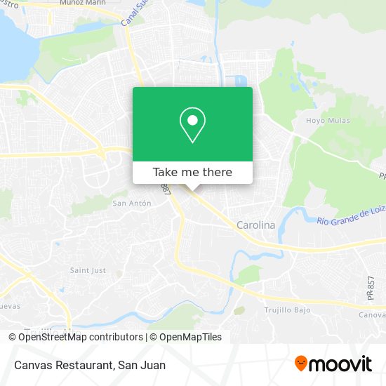 Canvas Restaurant map