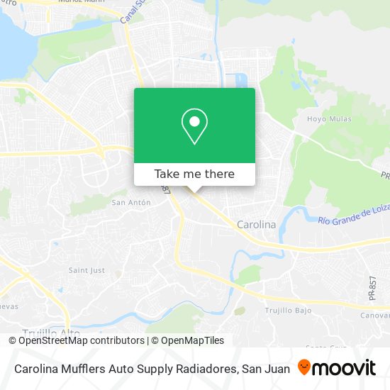 Carolina Mufflers Auto Supply Radiadores map