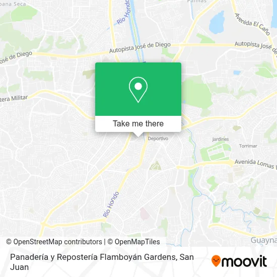 Mapa de Panadería y Repostería Flamboyán Gardens