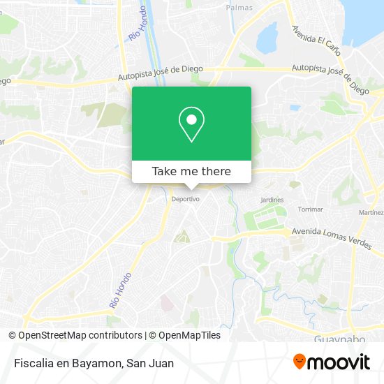 Fiscalia en Bayamon map