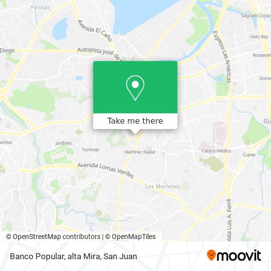 Banco Popular, alta Mira map