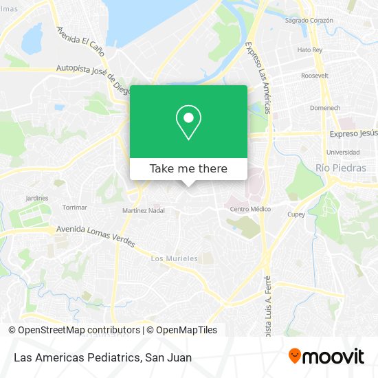 Las Americas Pediatrics map