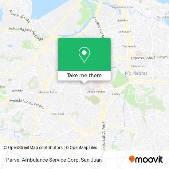 Parvel Ambulance Service Corp map