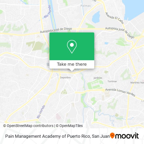 Mapa de Pain Management Academy of Puerto Rico