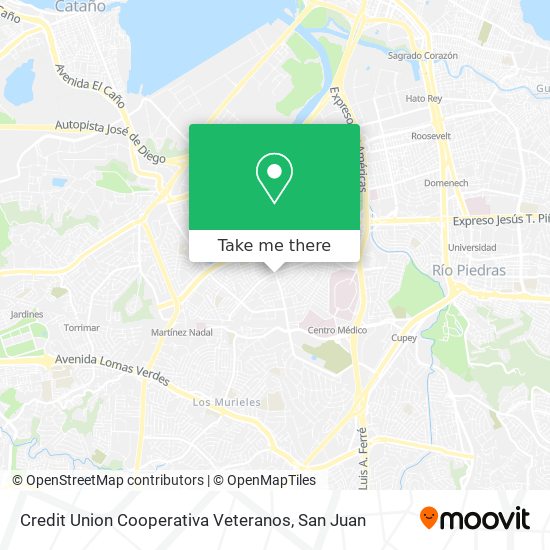 Credit Union Cooperativa Veteranos map