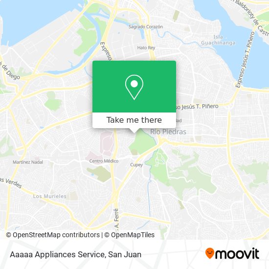 Aaaaa Appliances Service map