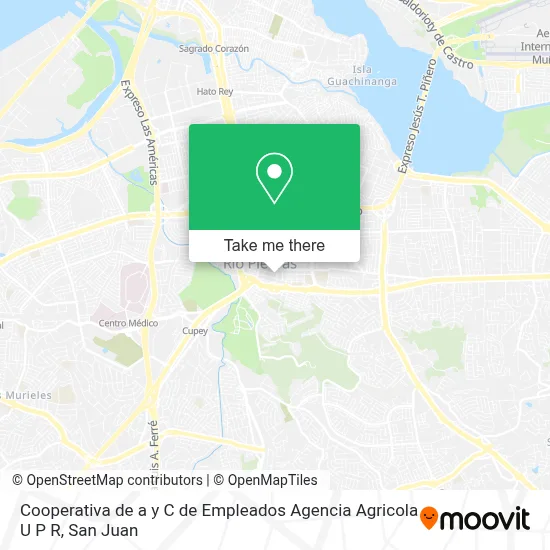 Mapa de Cooperativa de a y C de Empleados Agencia Agricola U P R