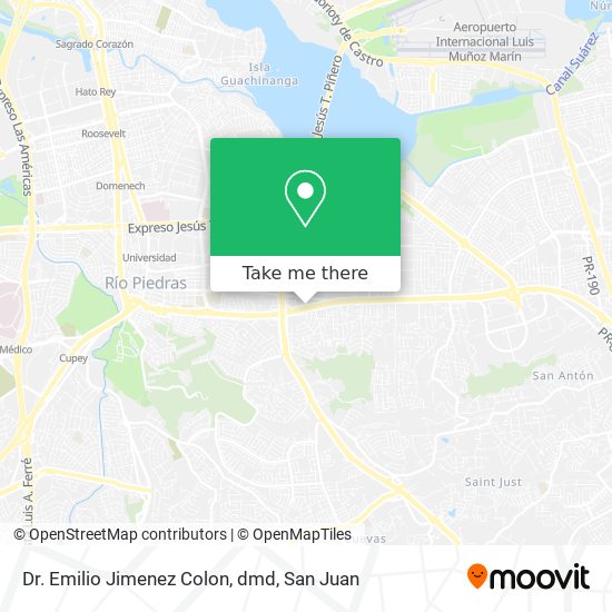 Dr. Emilio Jimenez Colon, dmd map