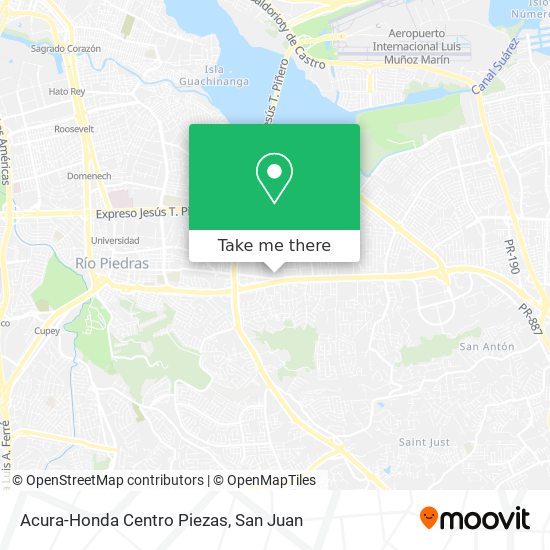 Acura-Honda Centro Piezas map