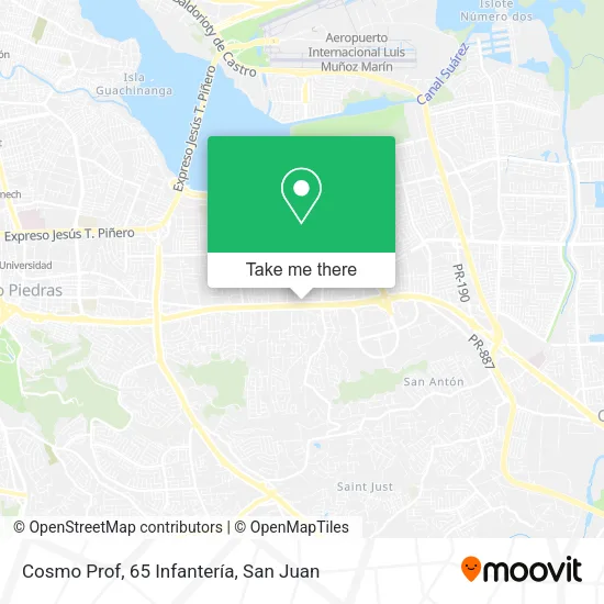 Cosmo Prof, 65 Infantería map