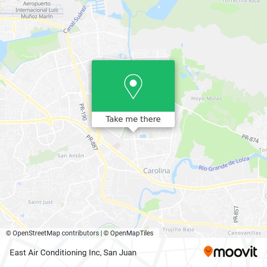 East Air Conditioning Inc map