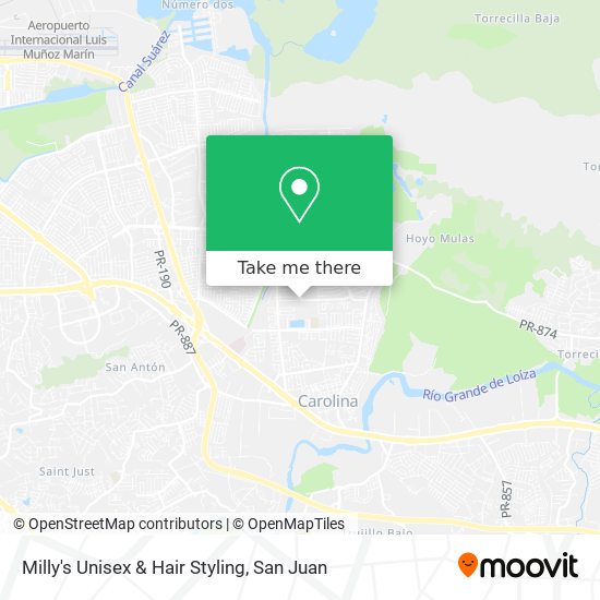 Milly's Unisex & Hair Styling map