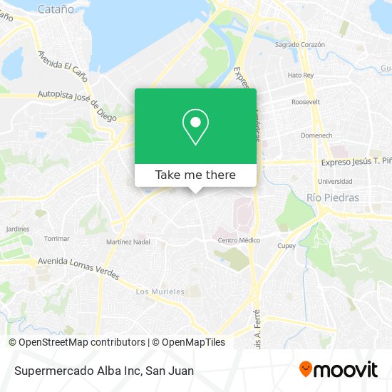 Supermercado Alba Inc map