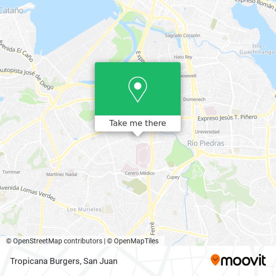 Tropicana Burgers map
