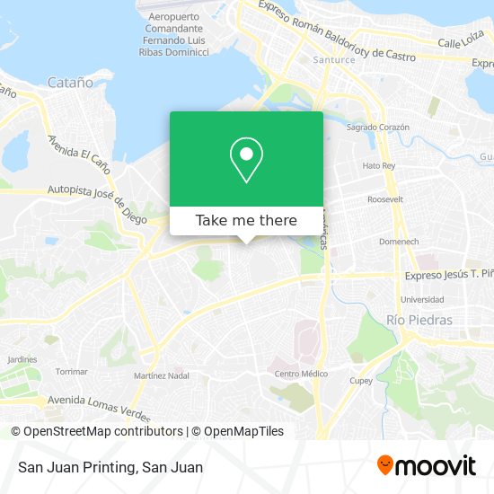 San Juan Printing map