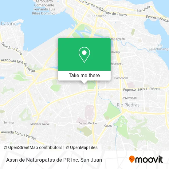 Assn de Naturopatas de PR Inc map