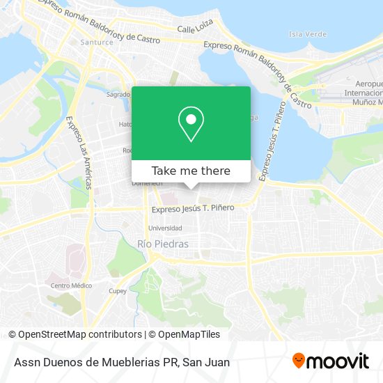 Mapa de Assn Duenos de Mueblerias PR