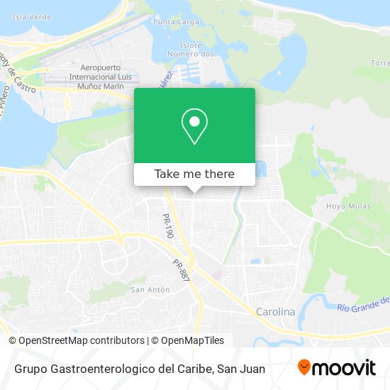 Mapa de Grupo Gastroenterologico del Caribe