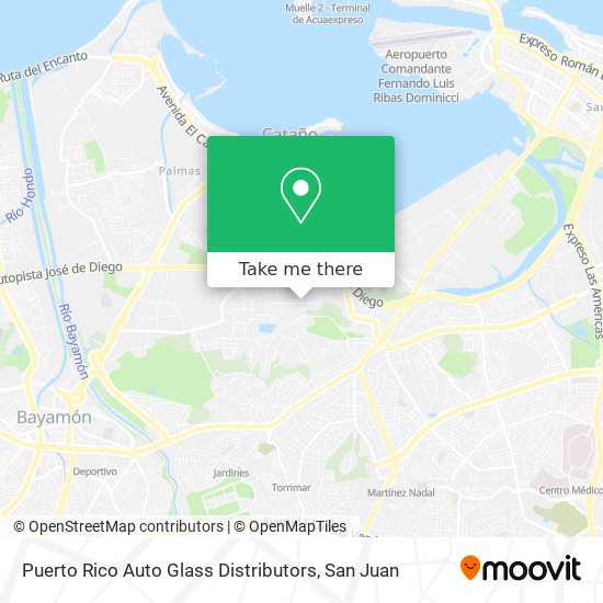 Puerto Rico Auto Glass Distributors map