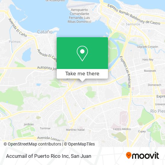 Accumail of Puerto Rico Inc map