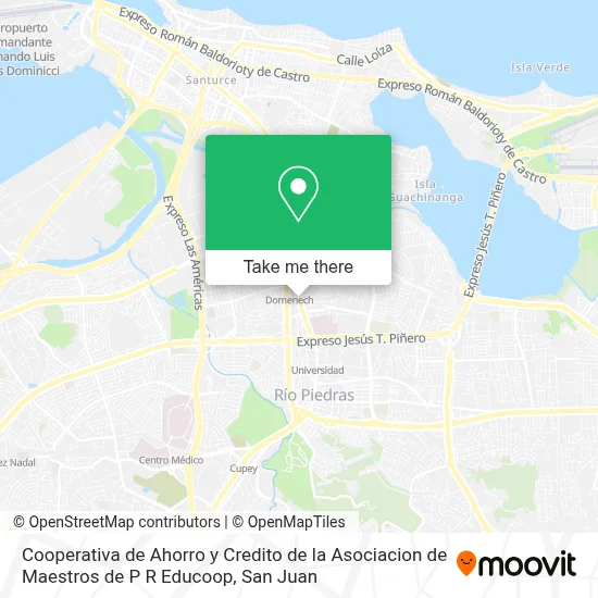 Mapa de Cooperativa de Ahorro y Credito de la Asociacion de Maestros de P R Educoop