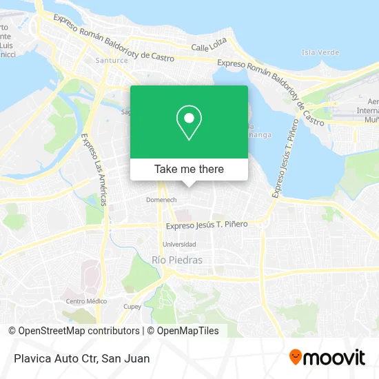 Mapa de Plavica Auto Ctr