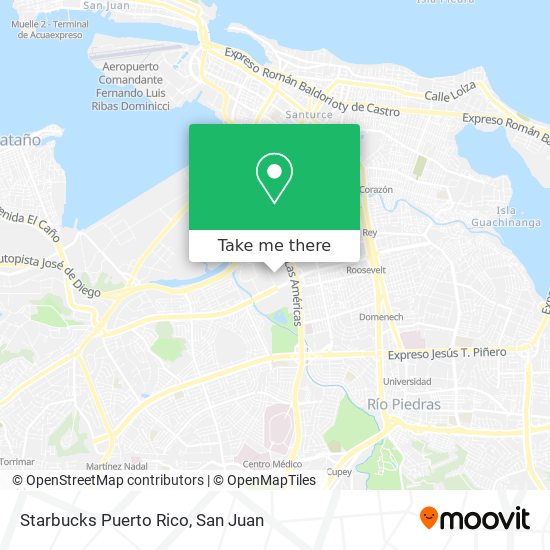 Mapa de Starbucks Puerto Rico